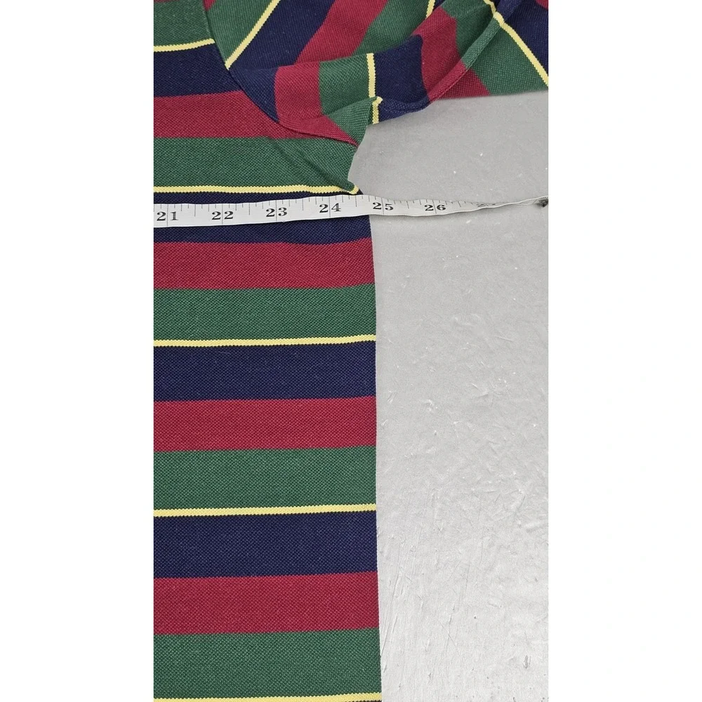 VTG Polo Golf Ralph Lauren Polo Shirt Mens XL Multicolor Stripe 100% Pima Cotton